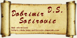 Dobrimir Sotirović vizit kartica